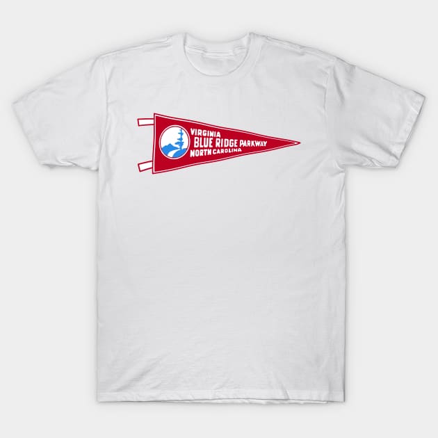 Blue Ridge Parkway Pennant T-Shirt by zsonn